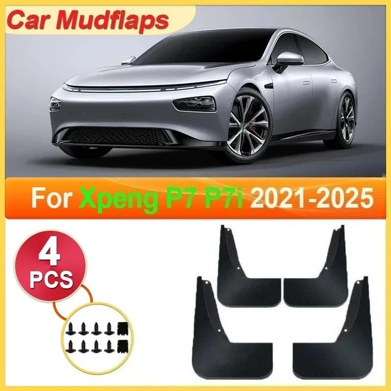 

4PCS For Xpeng P7 P7i 2021 2022 2023 2024 2025 Car Mudflaps Front Rear Mud Flap Mudguards Guard Fender Splash Wheels Accessories
