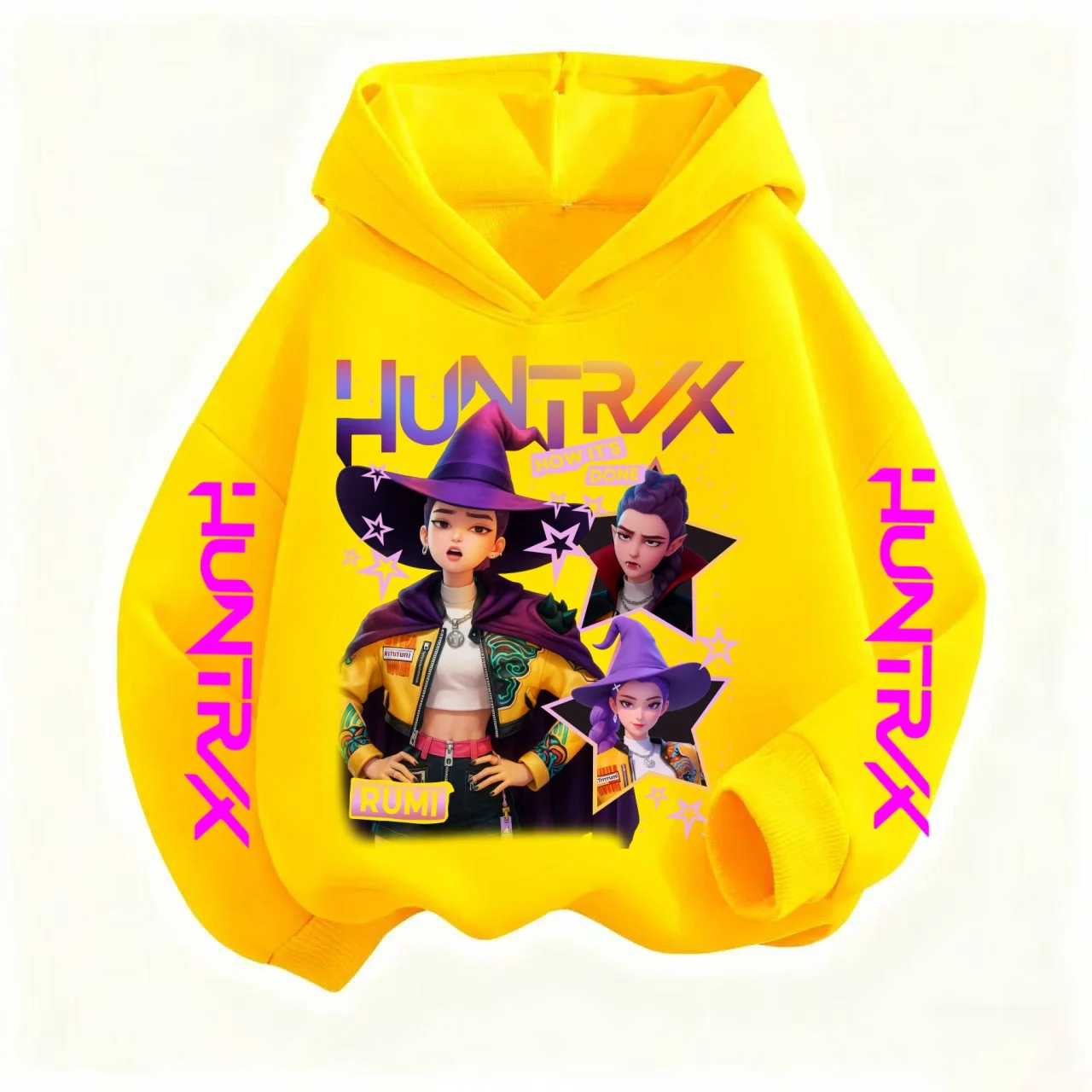 الساحرة هنتر مجموعة زوي تأثيري حلي الفتيات المرأة هالوين ملابس تنكرية للحفلات شيطان هنتر المعبود فتاة مجموعة الأرجواني هوديي غير رسمي