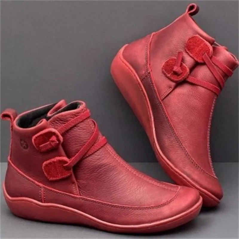 

Women Boots 2024 Autumn/winter New Flat Bottomed British Style Short Boots Soft Sole Comfort Non Slip Plus Size 43 Cotton Boots