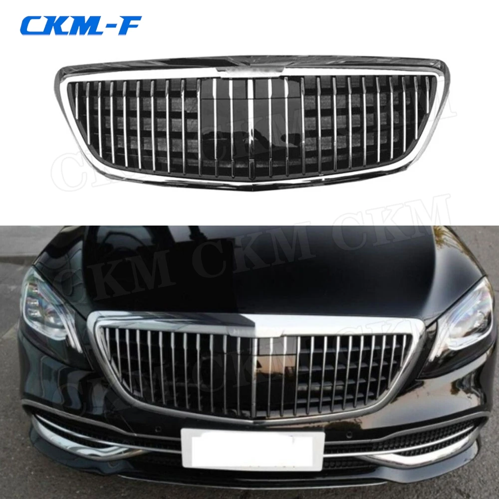 

ABS Front Bumper Grille Mesh Racing Grill Cover Facelift for Benz S Class W222 S320 S350 S400 S560 S600 S680 S65 2014-2019