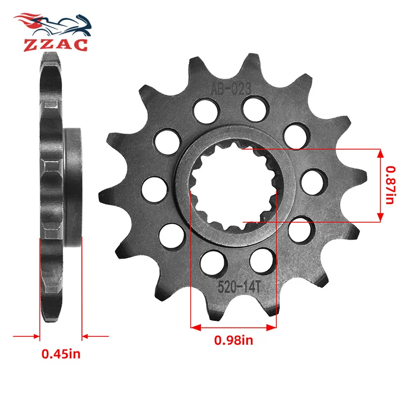 520 14T 15T 16T 17T 20CrMnTi Front Gear Sprocket For KT/M 350 400 600 620 625 640 660 690 LC4 SMC SXC SC LSE SM Du/ke Enduro EGS