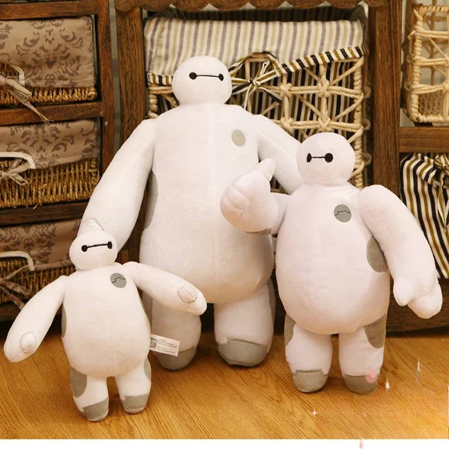 18/38cm Big Hero 6 Baymax Anime Plush Doll Cute Disney White Doll Pillow Movie Peripherals Birthday Gift for Children Toys