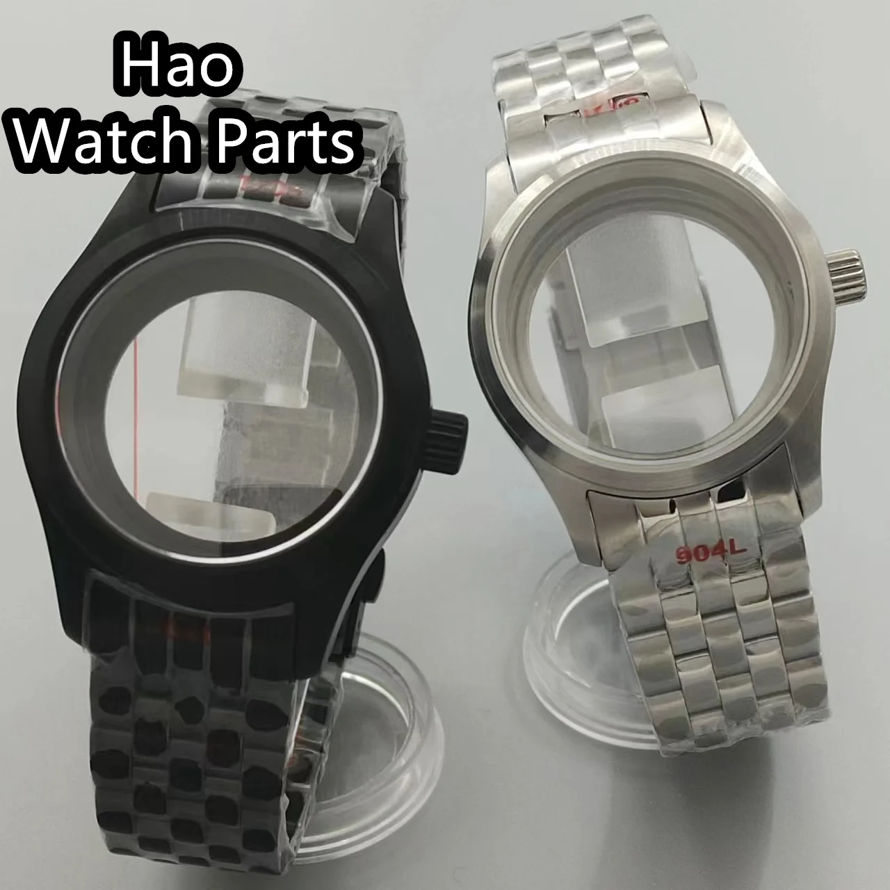 حافظة ساعة معقمة من الياقوت والزجاج ، الفضة ، الأسود ، الذهب ، الورد ، NH35 ، NH36 ، NH34 ، ETA2824 ، حركة PT5000 ، 36 ، 39