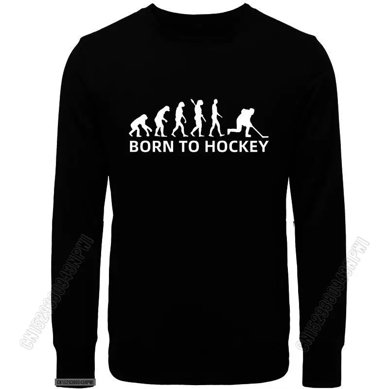 Men's Custom Cotton Big Size Bottoming Rock Style Born To Hockey Evolution High Quality Hoodie Pullover Sweatshirts