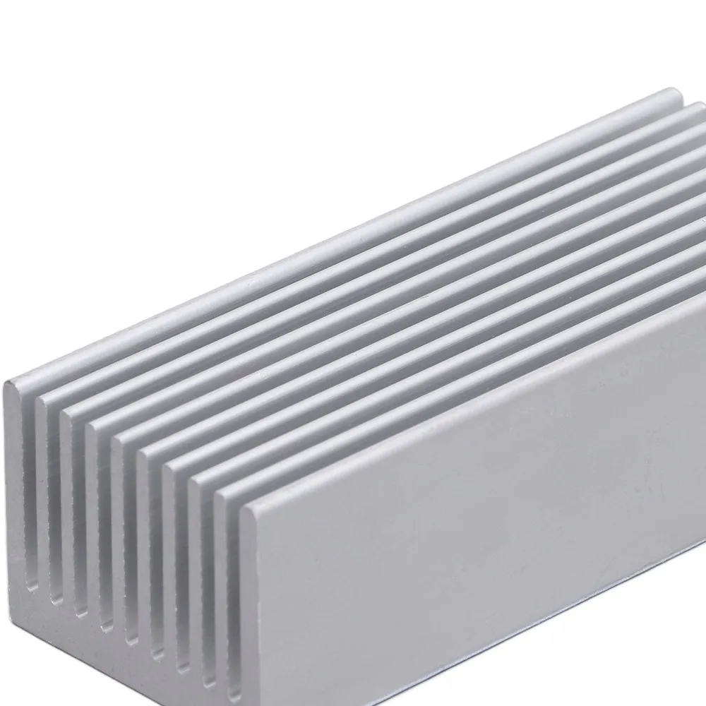 

2Pcs 100x40x30mm Cooling Fins With Thermal Conductive Adhesive Aluminum Material Aluminum Heatsink Silver Electronic Heatsink