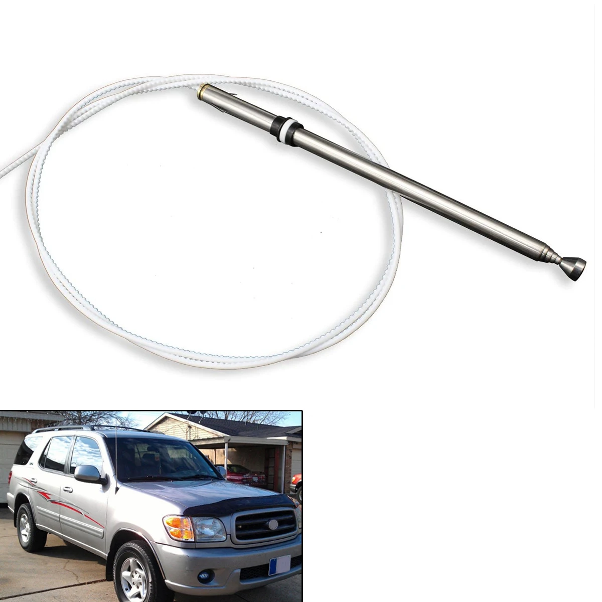 Car Antenna Mast Cale Compatible for Toyota Sequoia 2001-2007 Radio Replacement 86337-AF011