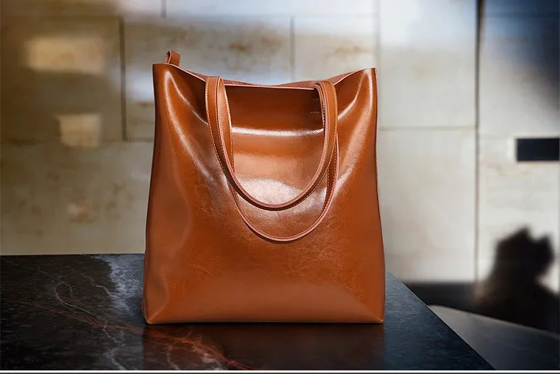 2024 büro Hand Schulter Taschen Für Frauen Tote Kuh Leder Tasche Damen Echtes Leder Handtaschen Große Frauen Tasche Große Vintage Weibliche – Detail 4