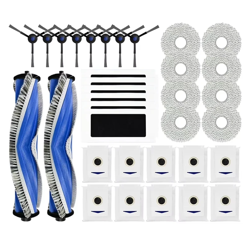 ل Debot T30 Pro Omni/T30 OMNI/ M12 Pro + أجزاء المكنسة الكهربائية الجانب الرئيسي فرشاة تصفية ممسحة القماش كيس لجميع الغبار-A68M