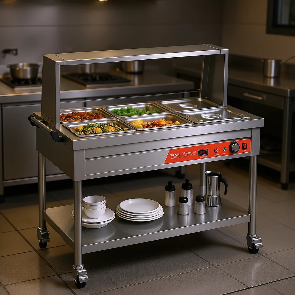 Commercial Food Warmer Steam Table 6 X 1/2 Pans Digital Control Warming Holding Equipment