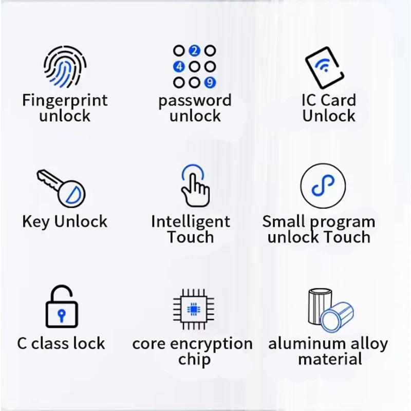 kingku Tuya Fingerprint Digital Door Lock Smart App Remotely Biometric Password Card Unlock for Office Home Airbnb Apartment