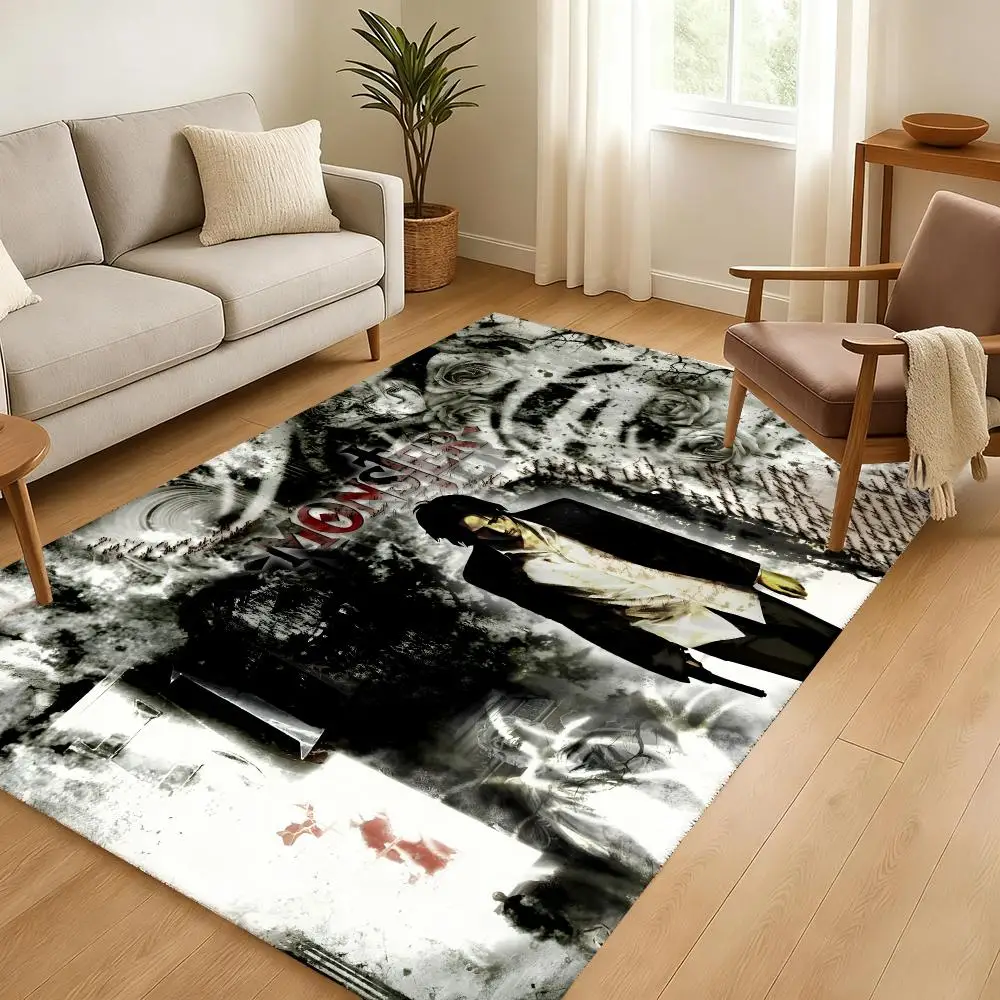 MONSTER Floor Mat Soft Thickened Absorbent Non-Slip Bedroom Living Room Door Mat Home Decor Flannel Rugs
