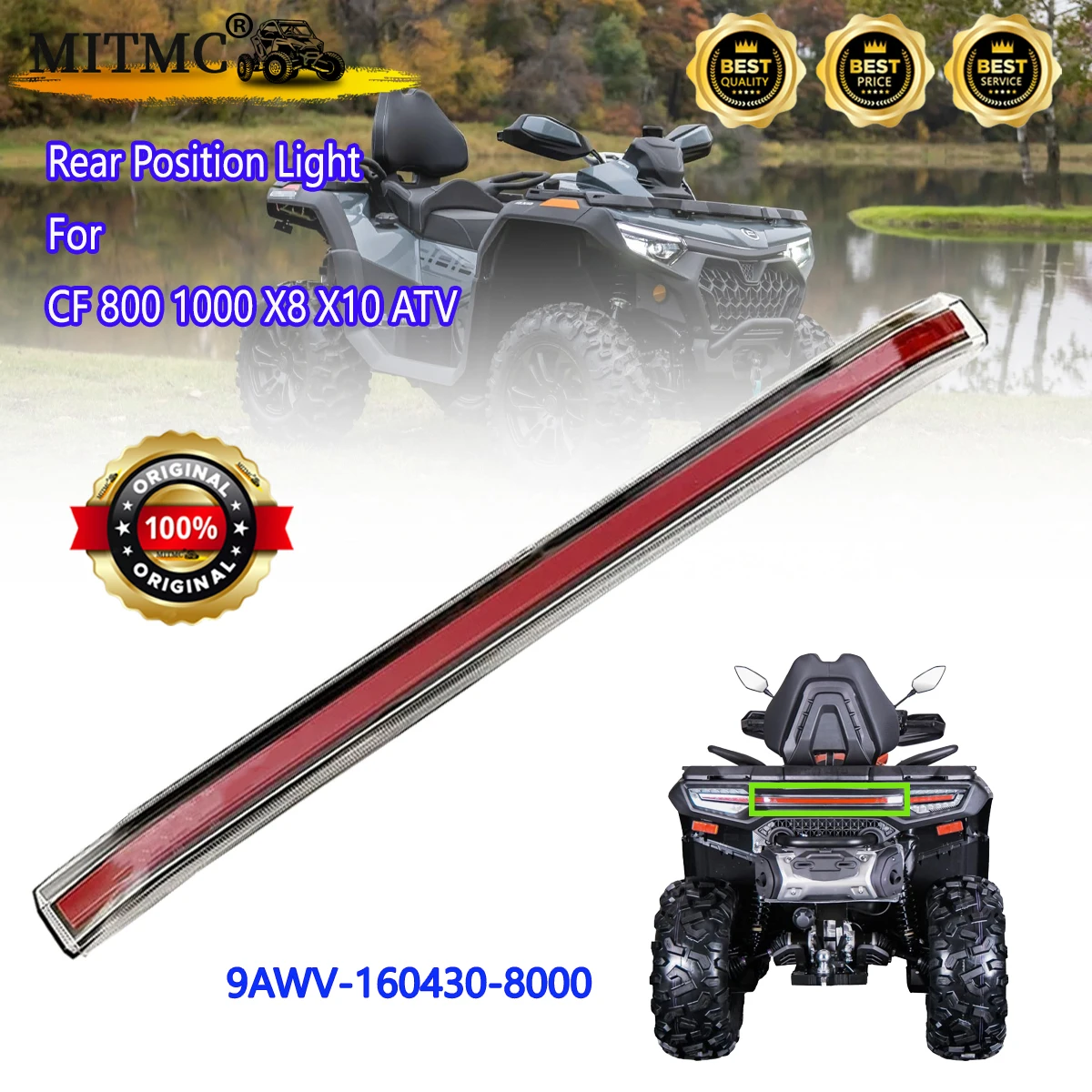 Original Rear Position Light For CF Cforce X8 X10 800 1000 Touring CF800AZ 1000AZ Quad ATV 9AWV-160430-8000