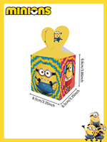 4/6/12pcs MINISO Minions Candy Box, Party Gift paper bag, Candy box, Birthday gift box, Party gift box, the best holiday gift fo