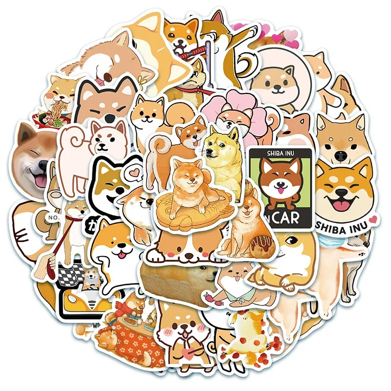 10/30/50PCS Kawaii Anime Sticker Dog Aesthetic PVC Stationery Children\'s Sketchbook Diary Decoration Scrapbook Supplies for Kids