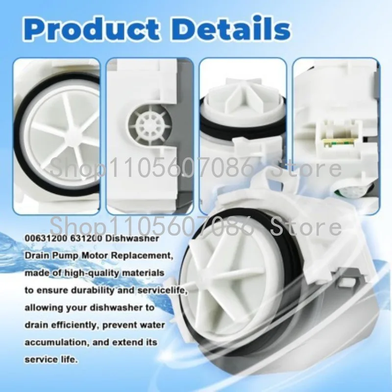 00631200 for Bosch Dishwasher Drain Pump Accessories