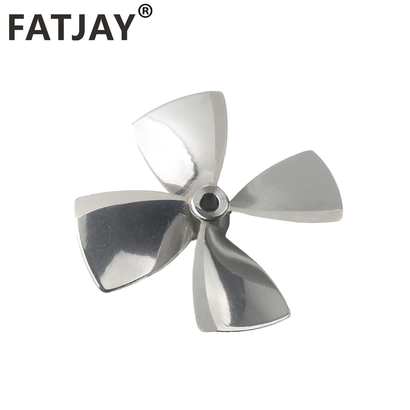 Image of FATJAY 316 Edelstahl 4-Blatt-Propeller – Salzwasserkorrosionsbeständig, 5MM/6MM Bohrung, 80MM Außendurchmesser, 1,2 Pitch CW CCW
