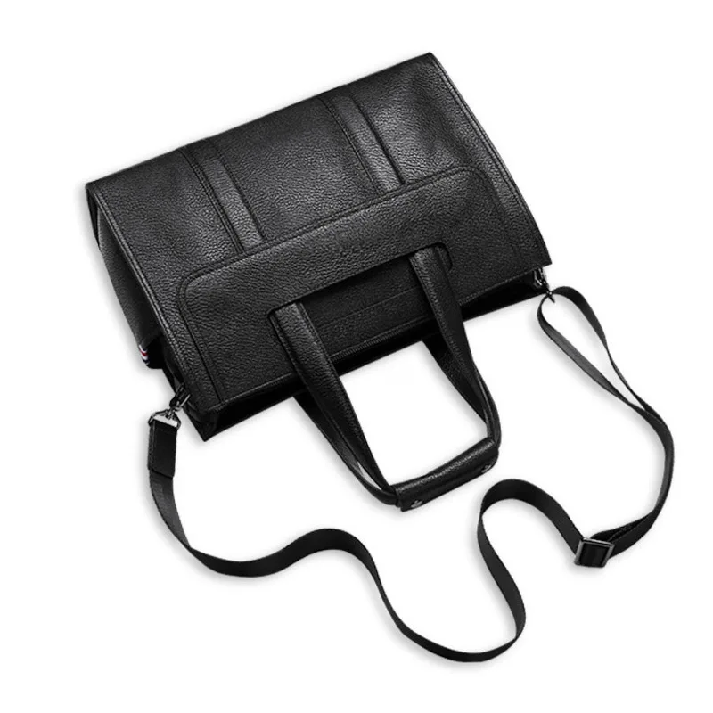 جديد حقيقي حقيبة ساعي الرجال حقائب جلدية للرجال حقيبة يد الطبقة العليا جلد البقر حقيبة لابتوب 15.6 بوصة الأعمال حقيبة سعة كبيرة