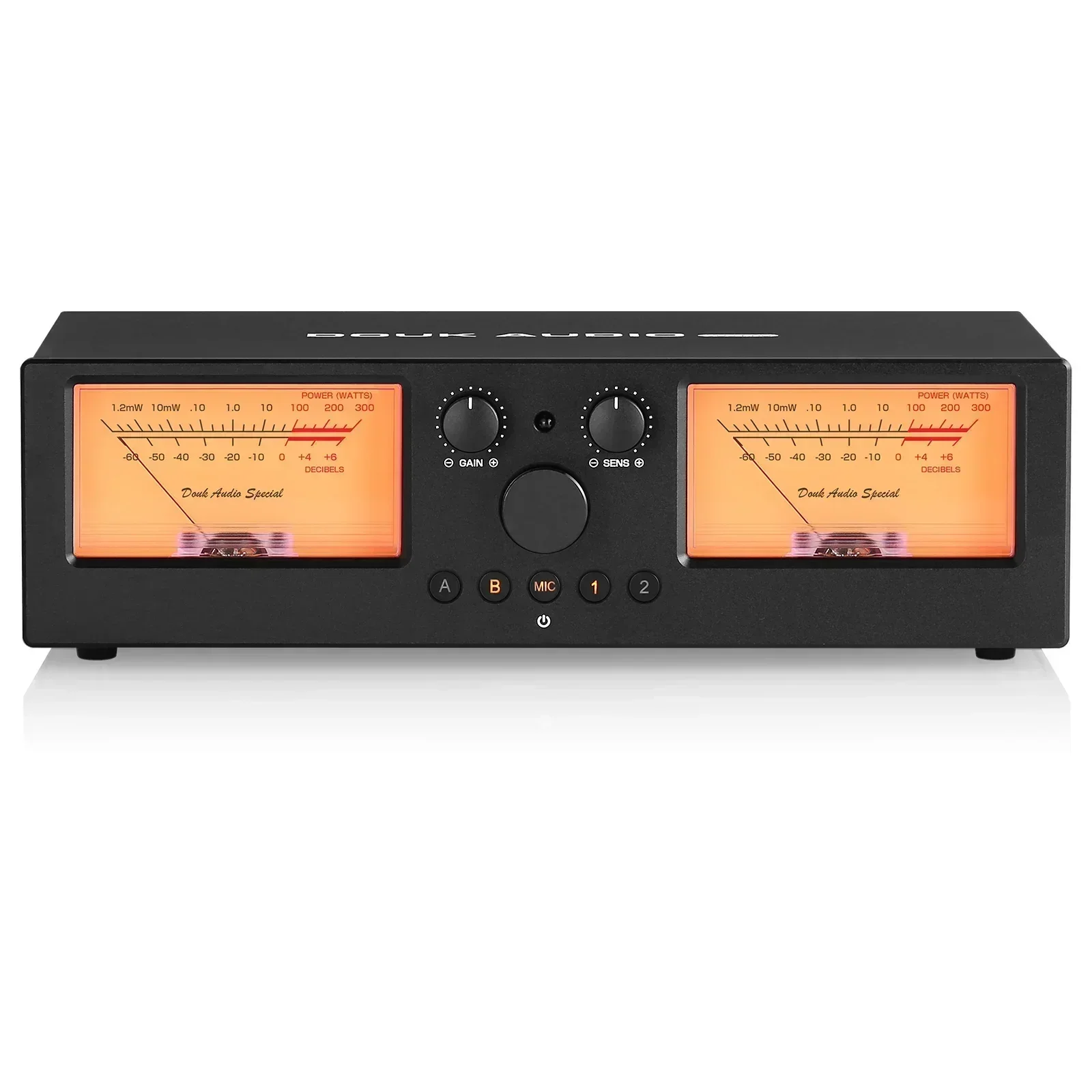 Douk Audio VU3PRO 2-IN-2-OUT Switcher Box Versterker/luidsprekerkeuzeschakelaar met VU-meter - afbeelding 2