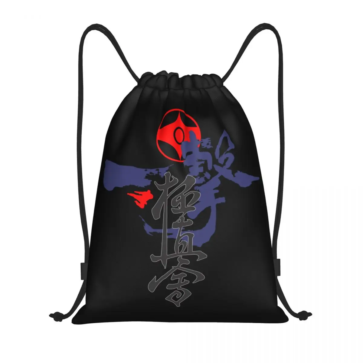 Mochila personalizada Kyokushi Karate Drawstring, leve, artes marciais, ginásio, esportes, sacos para viajar, homens, mulheres