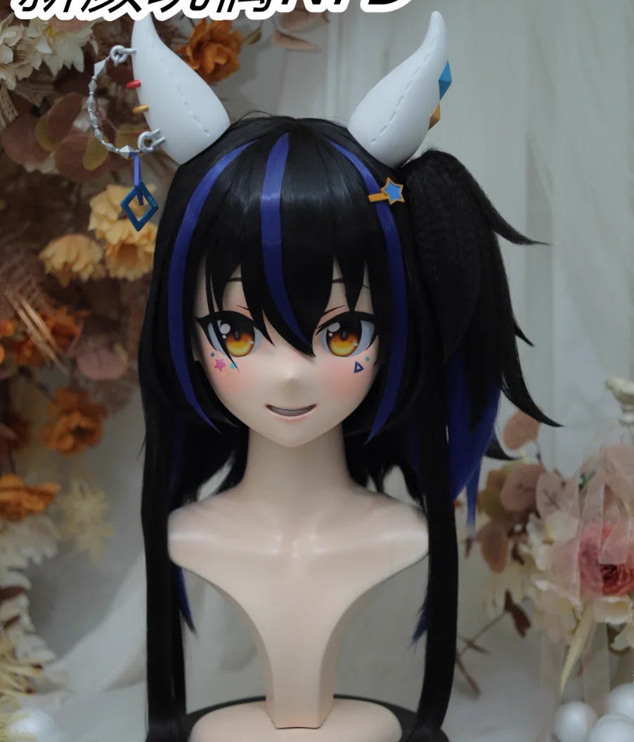 

(NFD3-11-9)Customize Full Head With Lock Pretty Female/Girl Japanese Animego Character Kig Cosplay Kigurumi Mask Crossdress Doll