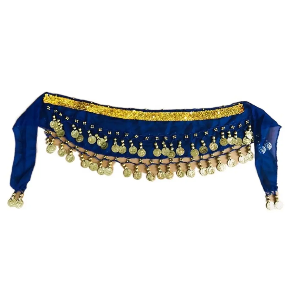 

Новые детские металлические монеты, поясная цепочка, шифоновый модный набедренный шарф, детский пояс для танца живота, индийский танцевальный пояс, поясная цепочка