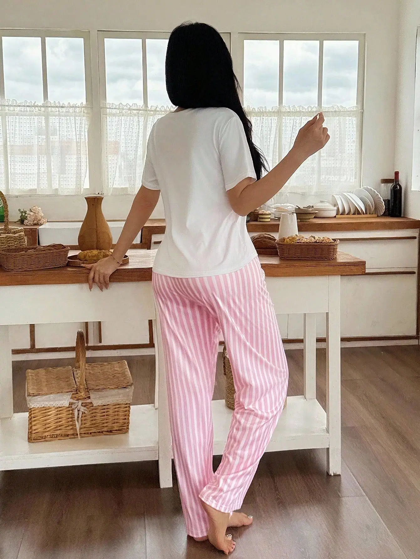 Pyjama Femmes 2 Piece Set Short Sleeve Sleepwear Women Home Suit for Women Pajama Night Wear Ladies Two-piece Set Woman Pajamas
