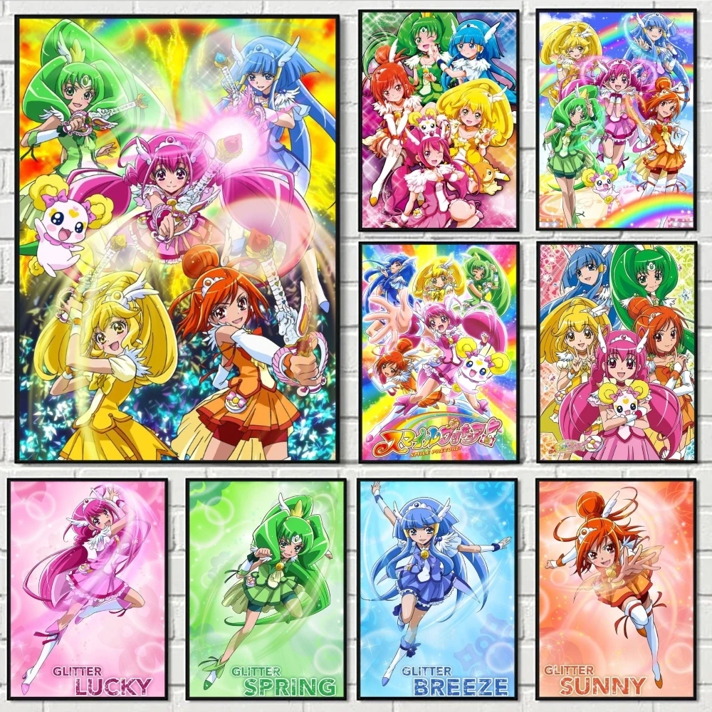 

S-Smile P-Precures Painting Calligraphy Minimalist Print Canvas Poster Unframed Wall Art For Home Office Decor