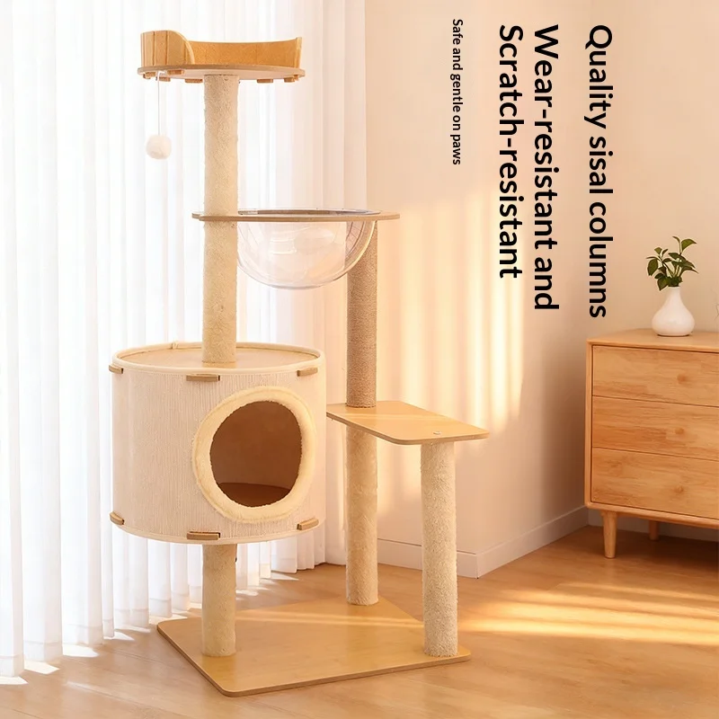 Árbol para gatos Winter Snow Dream con cama y sisal de cáñamo - imagen 2