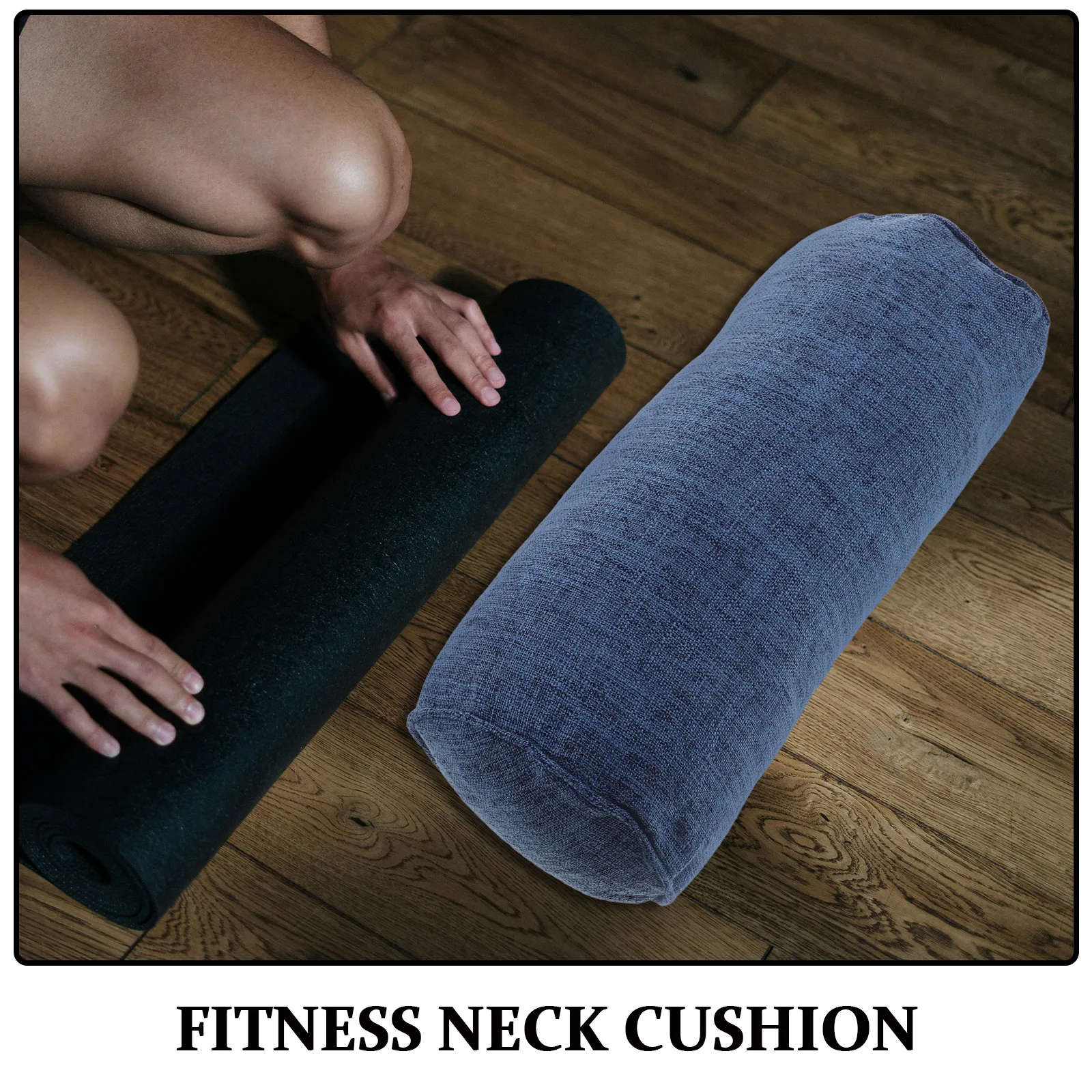 Yoga Bolster Pillow Round Cylinder Shape Back Neck Lumbar Support for Fitness Stretching Pilates Home Relaxation