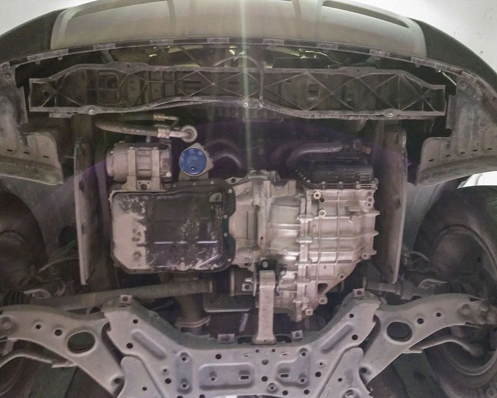 Aleación de mayor calidad debajo del protector del motor tablero de guardabarros protector contra salpicaduras placa de guardabarros Panel para Hyundai IX45 2015-2018 2,0 T 2,4 T