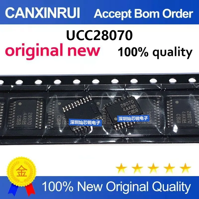(5-100pieces)Brand New Original UCC28070PWR, Silkscreen 28070, SMD TSSOP20 Power Factor Controller