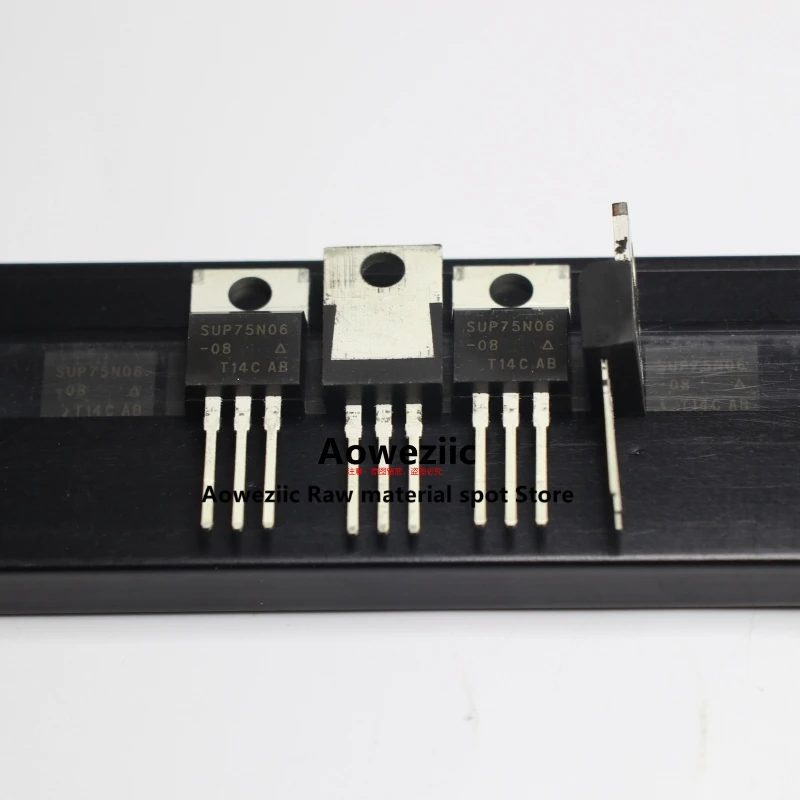 Aoweziic-FET original importado do MOS, SUP75N06-08-E3, SUP75N06-08, SUP75N06, 75N06, 60V, 75A, 100% novo
