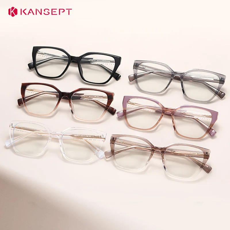KANSEPT Optical Glasses Woman Myopia Eyeglasses Women`s Eyeglass Frame Eyewear Graduated Lenses to Read Sunglass Men Eye Glass