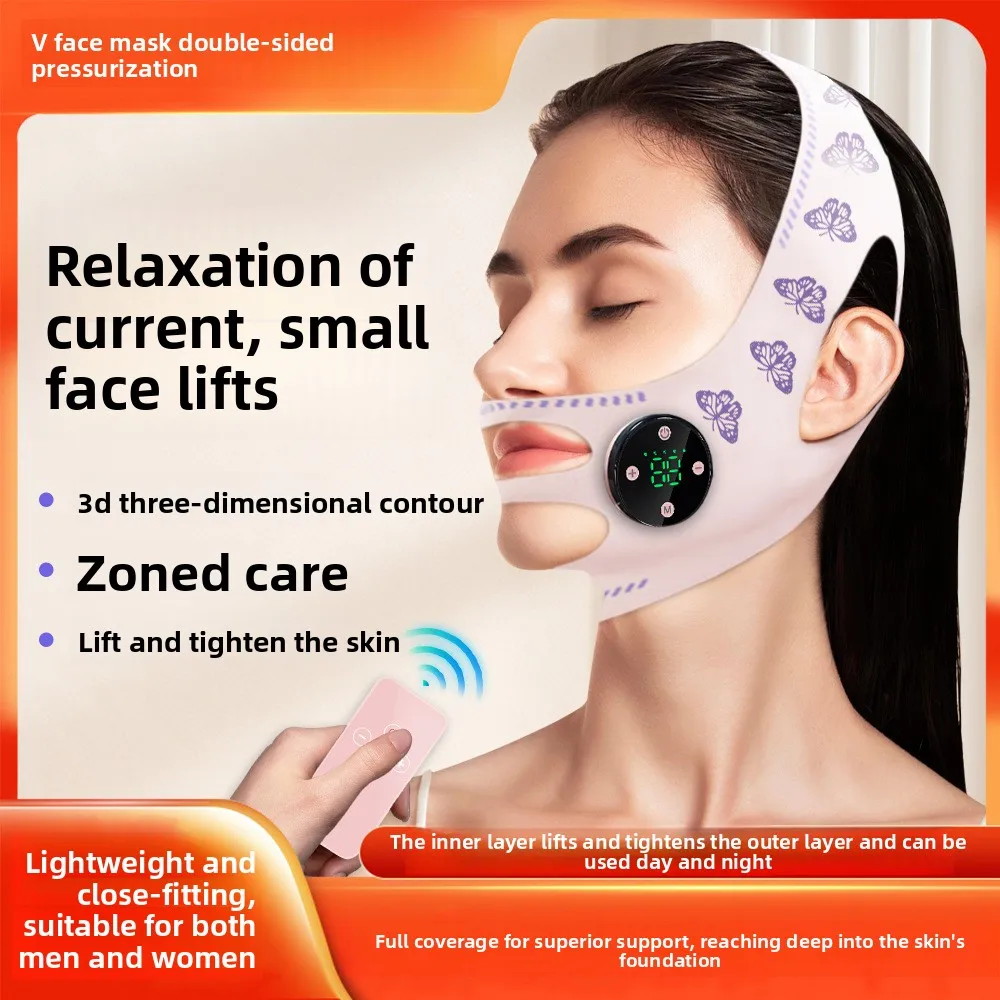 

V Face Slimming Mask, Intelligent Microcurrent Beauty Device for Jawline Lifting, Portable Facial Massager