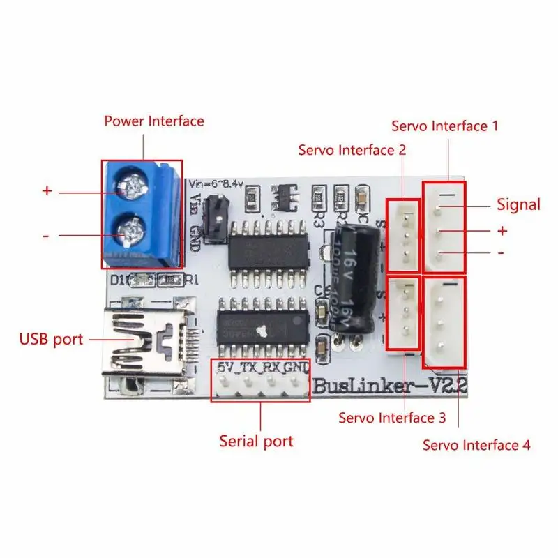 LOBOT Serial Bus Micro Servo 17kg High Torque with Debug Board  Remote Control Helicopter RC Parts Robot Toy for Children