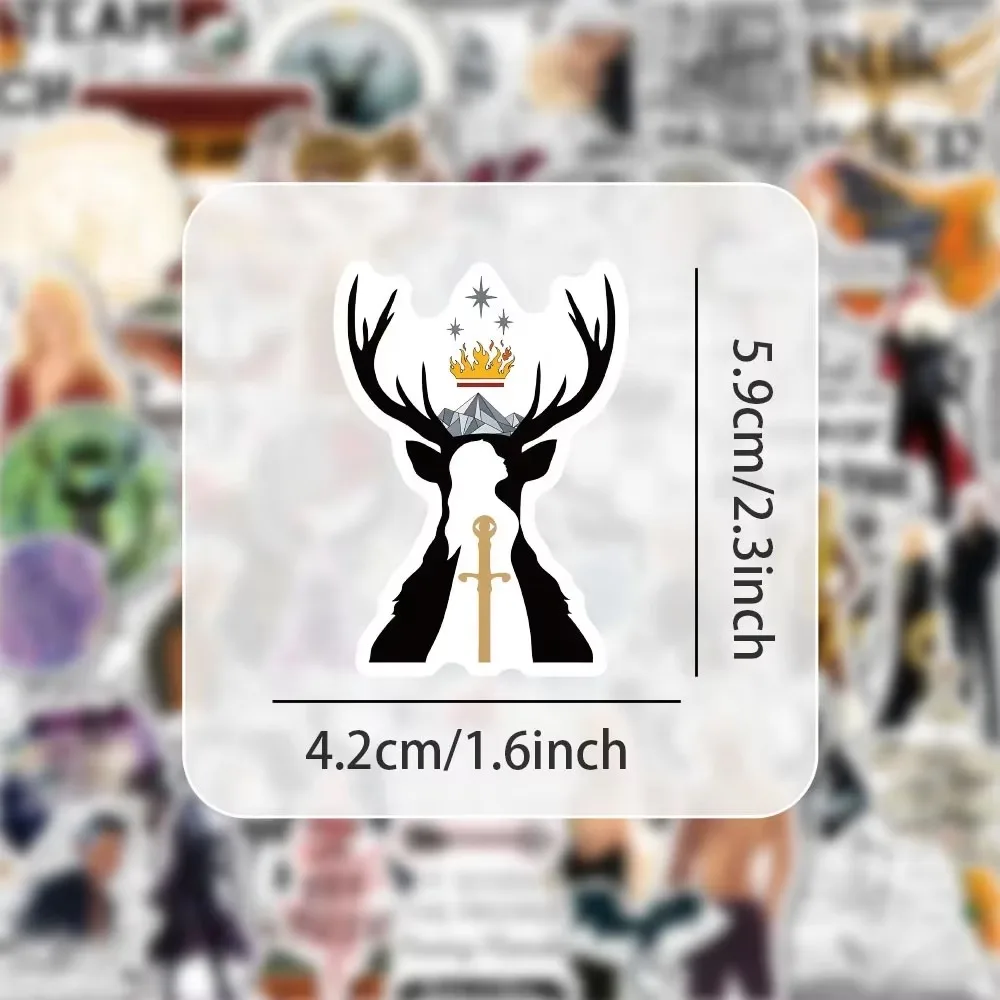 50 قطعة روايات الخيال عرش الزجاج ملصقات لطيف ملصق الأبواب الزجاجية النوافذ زجاجة ماء الجداول الكتابة على الجدران الكرتون DIY بها بنفسك لعبة أطفال