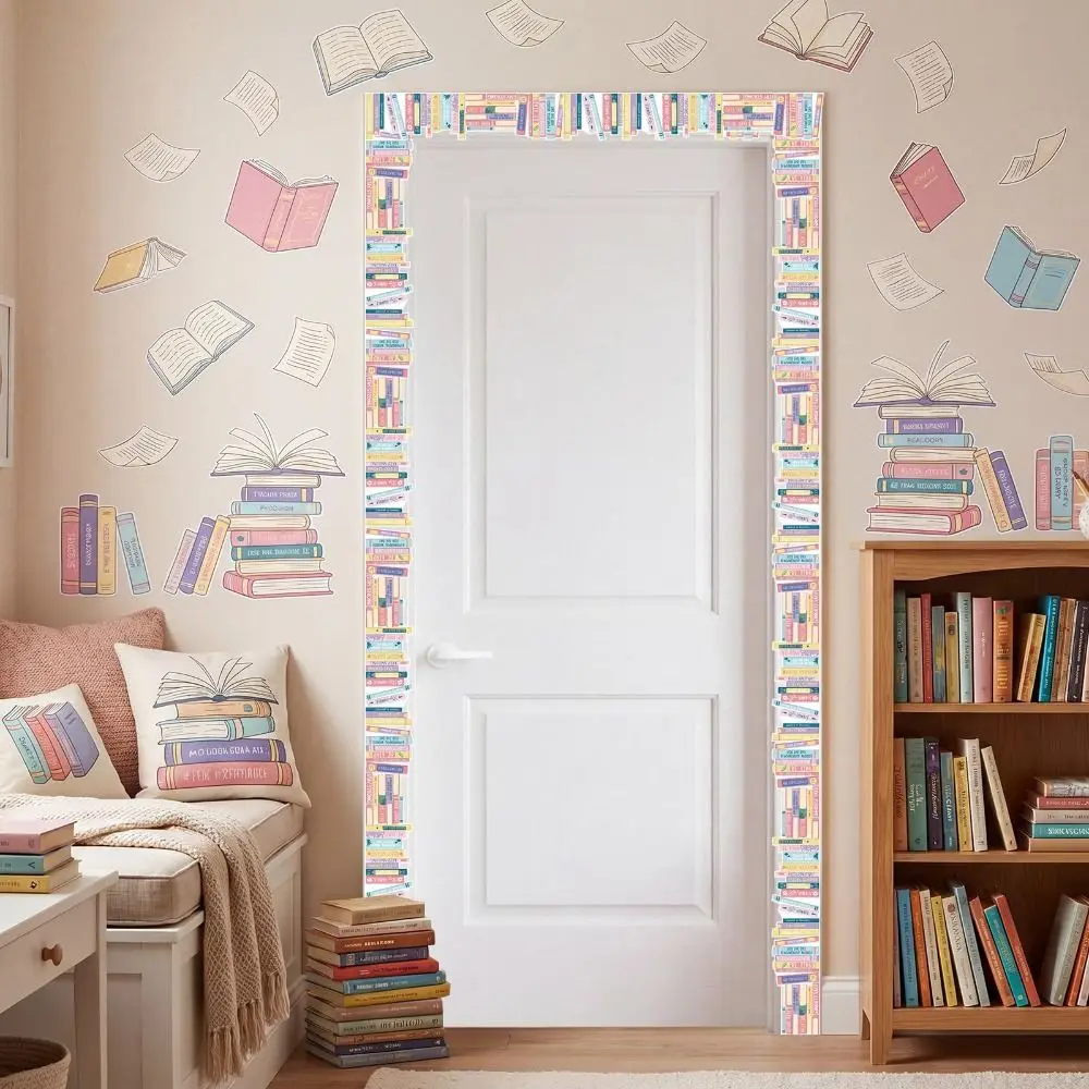 Self Adhesive Bulletin Board Border Waterproof 10m Classroom Border Sticker Book Pattern Cuttable Roll Decorative Wall Stickers