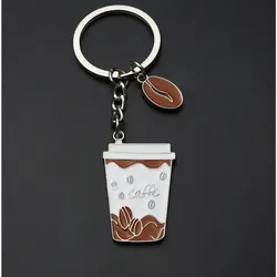 3D Cold Drink Keychain Drink-shape KeyChains Fashion Creative Drink-Model Key Chains Men Women Car Bag Pendant Key Rings
