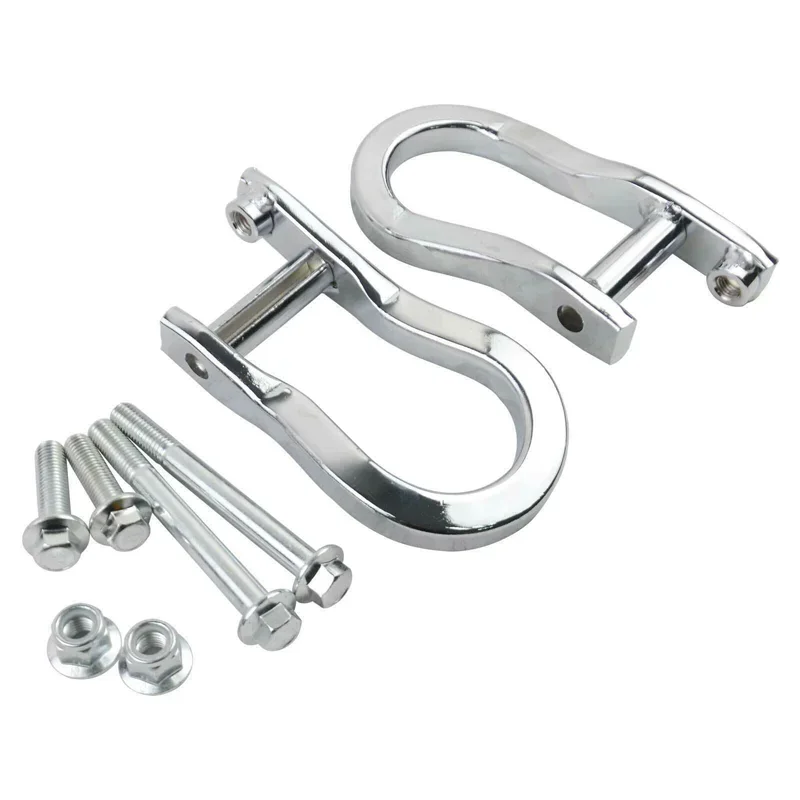 

84072462 23236698 2X Chrome Tow Hooks Fits For Chevrolet Silverado Sierra 1500 07-19