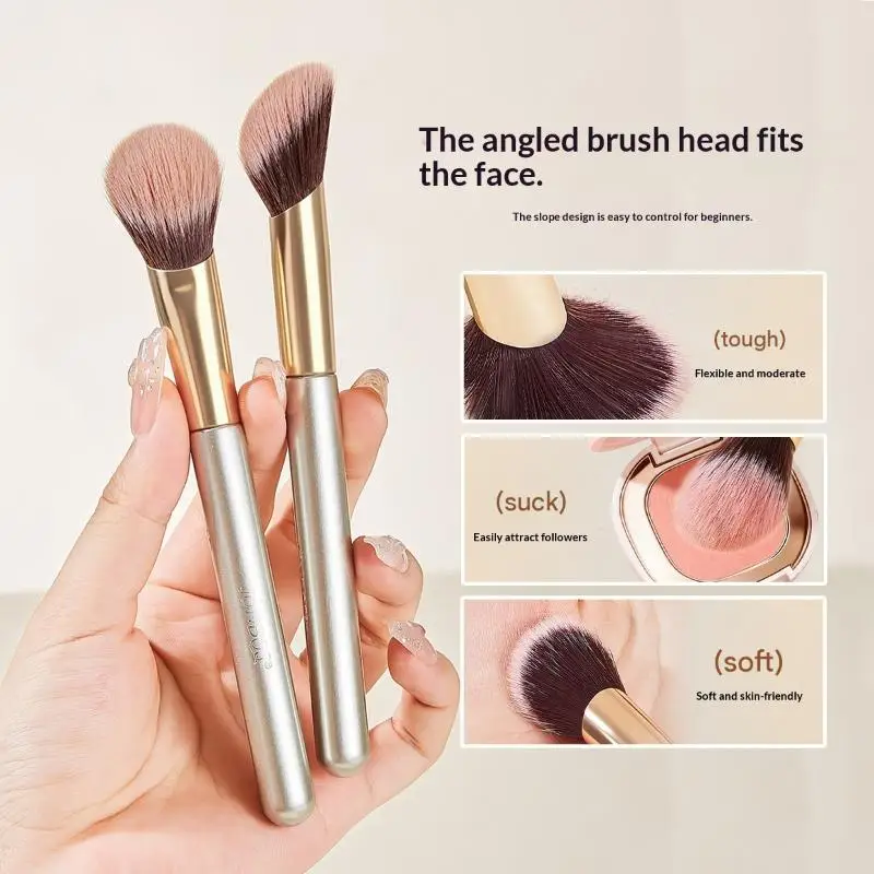 Professional Blush Makeup Brush Angled Nose Shadow Contour Brush Soft Blush Powder Makeup Brush Beauty Makeup Tools for Women