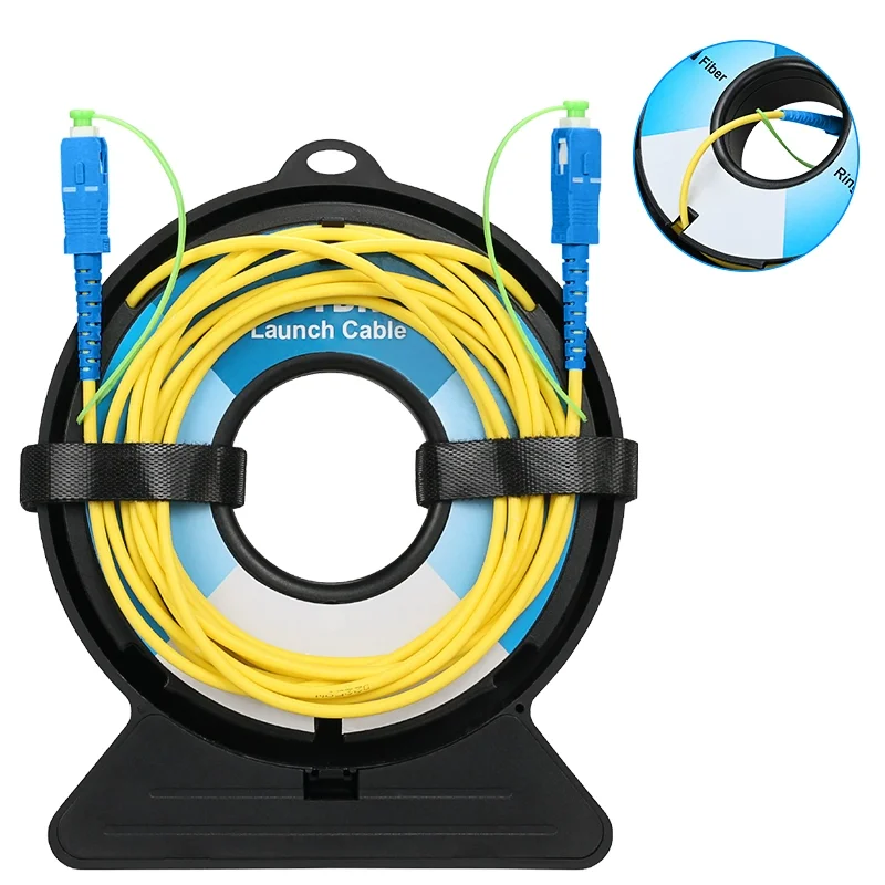 FTTH SC UPC single mode Connectors 500/1000/2000meter Optical Fiber OTDR Launch Cable Box Fiber ring