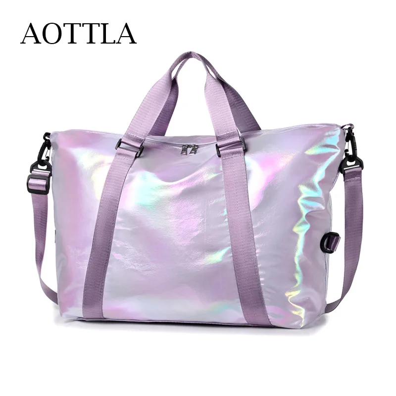 AOTTLA Travel Bag Large Women\'s Bag High Quality Handbags Pure Color Shoulder Bag Brand Crossbody Duffle Bag Casual New Yoga Bag