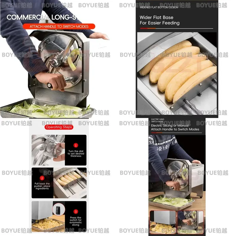 Electric Vegetable Chopper Multifunctional Fruit Slicer Commercial Banana Cucumber Cutter Machine Kitchen Food Processor Tool
