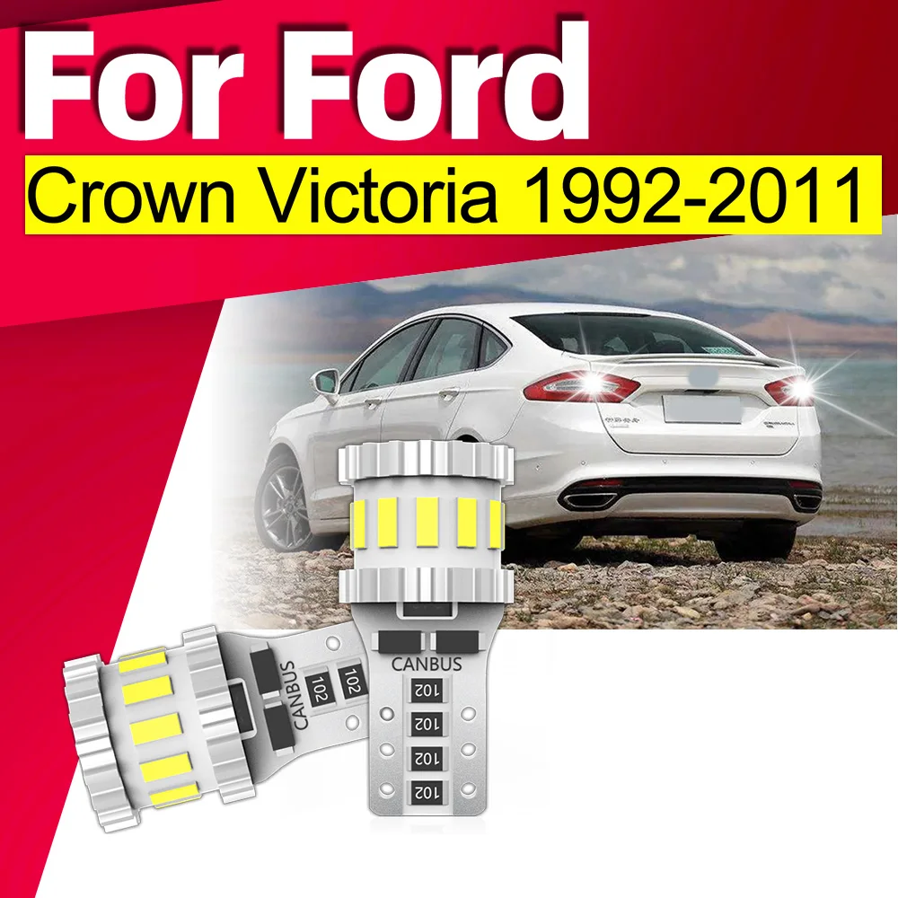 

2Pcs T10 Car LED Bulbs Parking Interior Lamps License Plate Lights For Ford Crown Victoria 1992-2006 2007 2008 2009 2010 2011