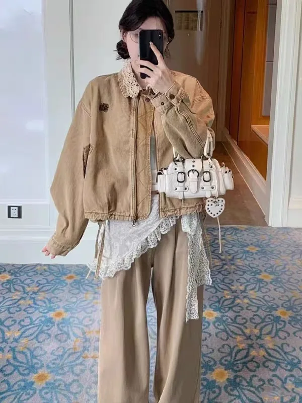 

Miu Style Lace Scarf Belted Skirt for Women Early Autumn 2025 New Netting Overlap Waistband Fashion Accessory