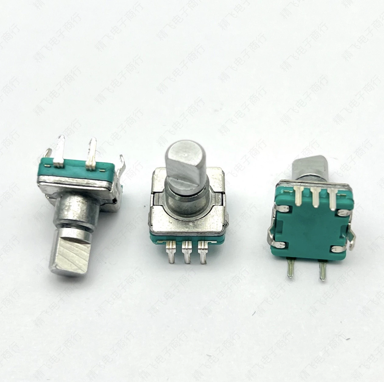 10pcs EC11 encoder with 0.5 audio DIY switch, 30 positioning, 15 pulses, 360 degree rotation, half axis length of 12MM