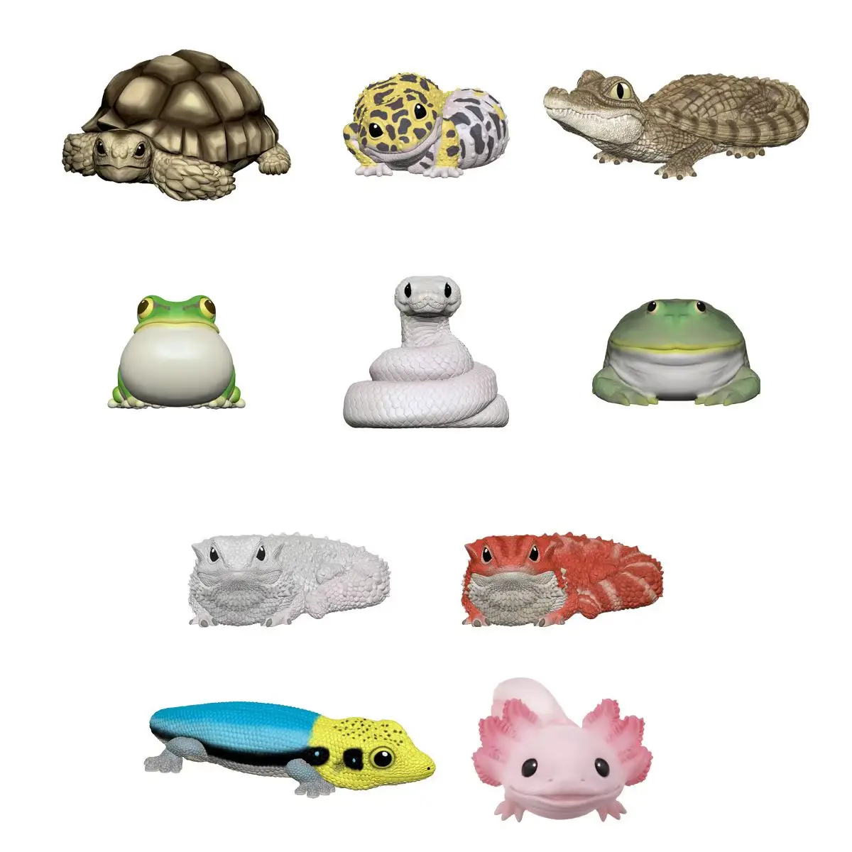 

Bandai Genuine Gashapon Toys Lizards Crocodiles Snakes Turtles Frogs Cute Action Figure Toys