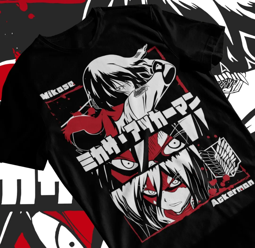 Camiseta de Anime de ataque a los Titanes, camisa suave de todas las tallas, Shingeki No Kyojin