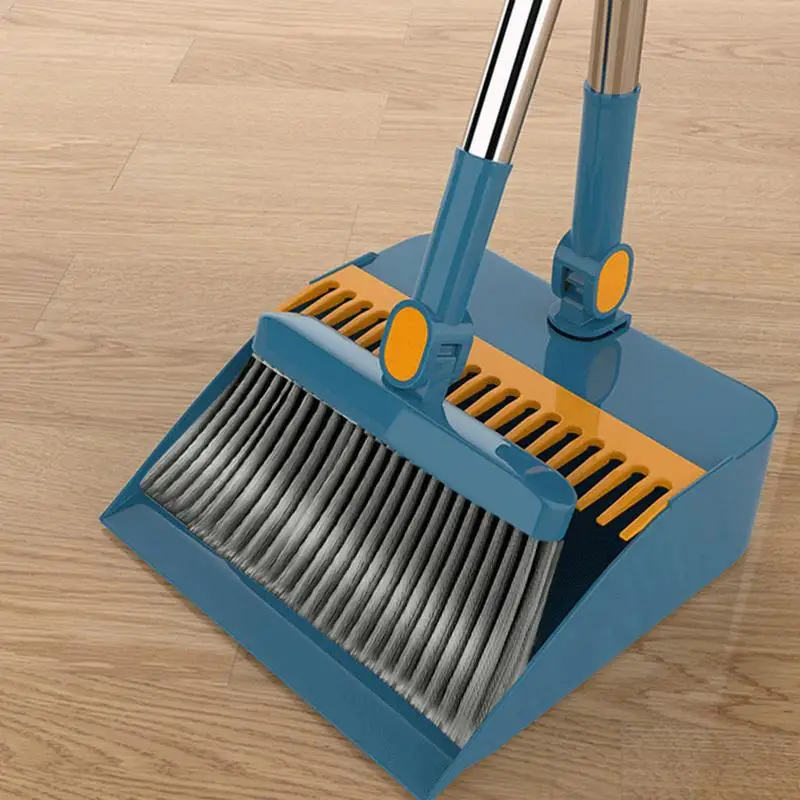 Folding 180 degree Broom And Dustpan Set Stand Up Cleaning Tool Set Household Broom With Dustpan Combination Household Wipers