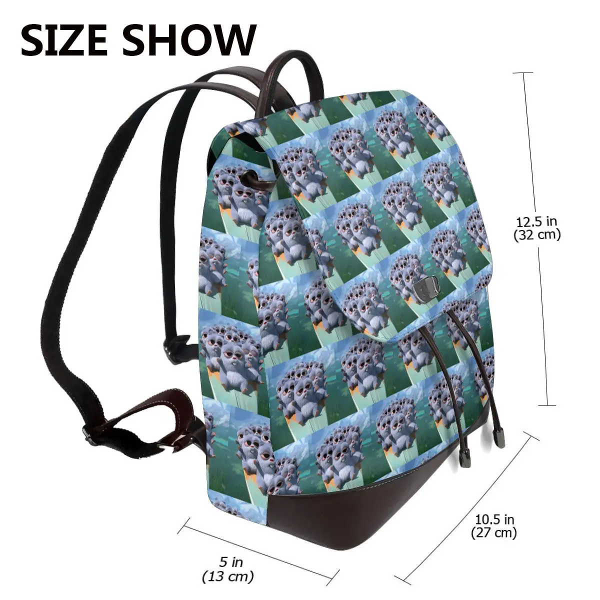 Animation Grizzy And The Lemmings Cartoon Anime Bookbag School Student Bags Hiking Travel Daypack for Women Derma Backpack